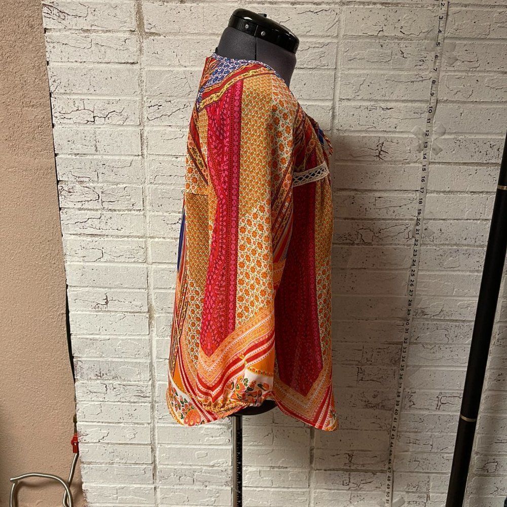 New Directions BoHo Sheer Blouse Small - Picture 5 of 9